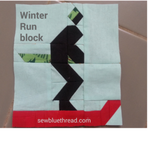 Winter Run quilt block